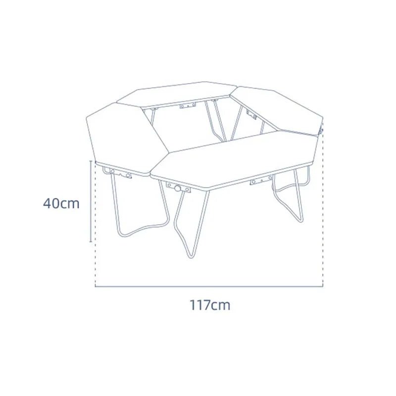 HOMFUL opvouwbare rvs kampeertafel – Multifunctionele ronde campingtafel voor buiten en barbecue - Bivakshop