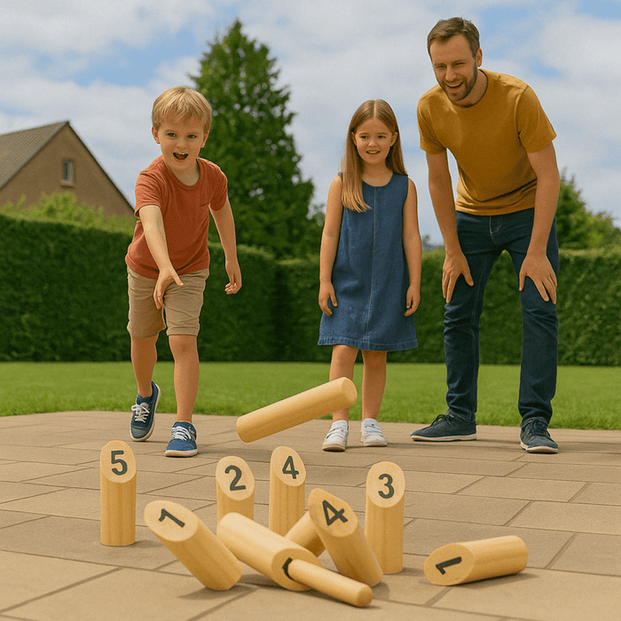 Houten pinspel 13 - delig – Compleet buitenspel – Educatief & leuk - Bivakshop