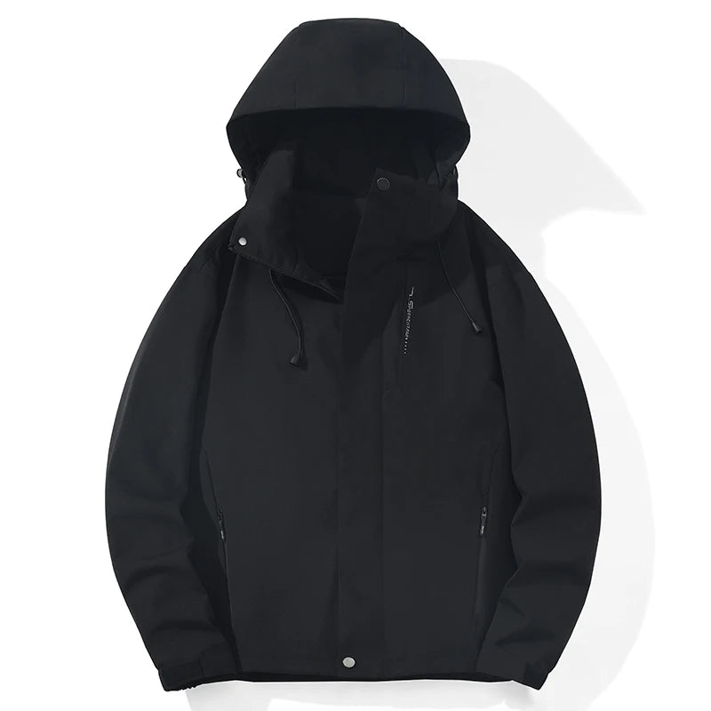 JNLN unisex outdoor jas - Trekking en hiking windbreaker met afneembare capuchon - Bivakshop