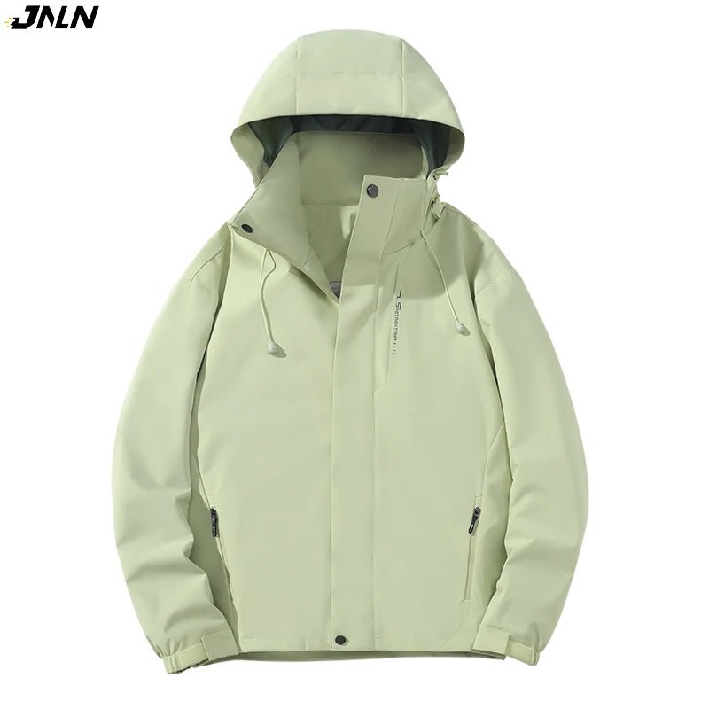 JNLN unisex outdoor jas - Trekking en hiking windbreaker met afneembare capuchon - Bivakshop