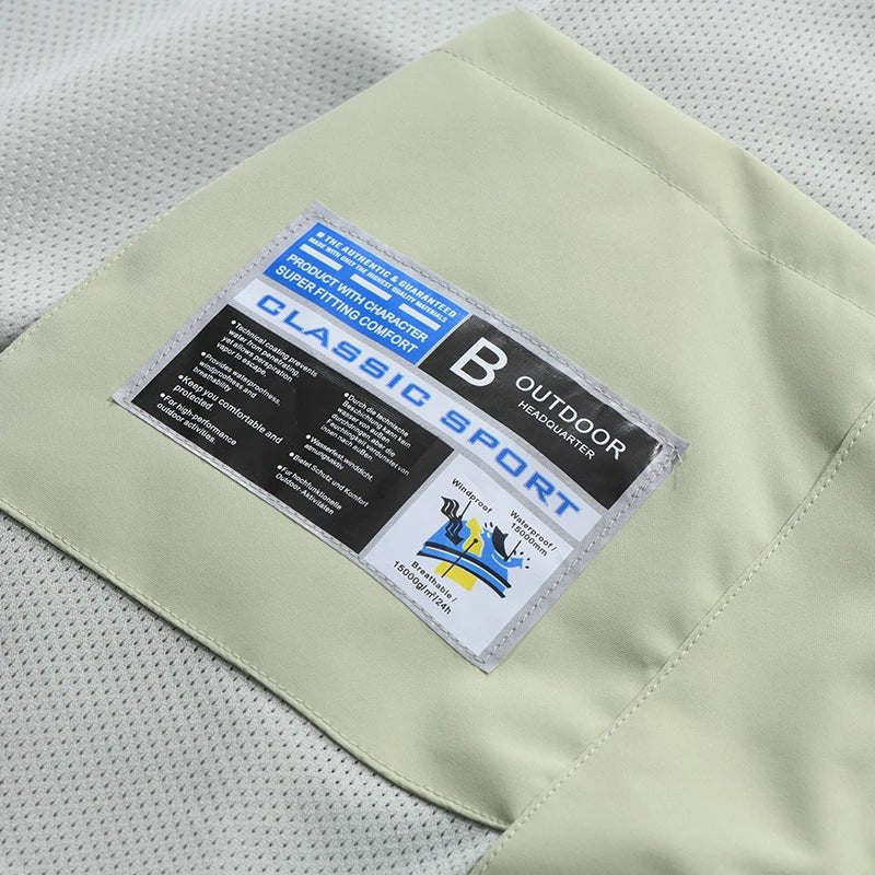 JNLN unisex outdoor jas - Trekking en hiking windbreaker met afneembare capuchon - Bivakshop