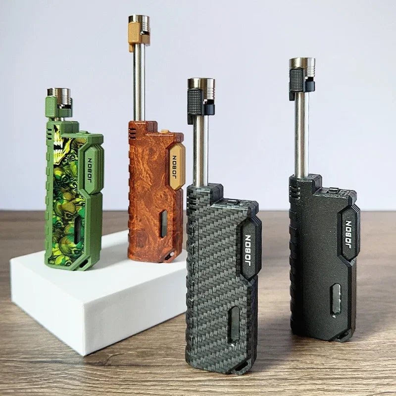 JOBON metalen winddichte butaangas sigarenaansteker - Uittrekbare stang voor keuken, camping en outdoor - Bivakshop