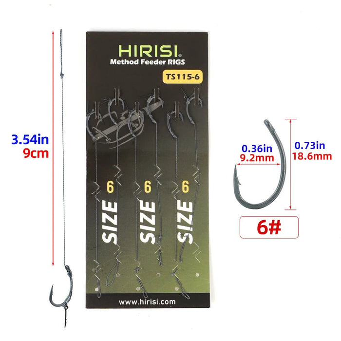 Kant - en - klare onderlijnen voor karper - & feedervissen – 6 stuks - Bivakshop