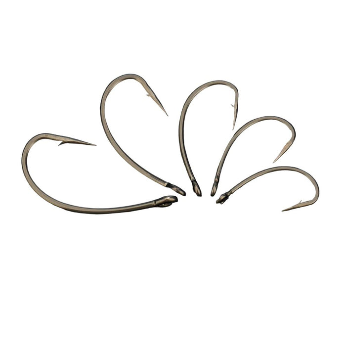 Karper Haken 100 stuks – RVS High Carbon Vishaak met weerhaak en oog - Bivakshop