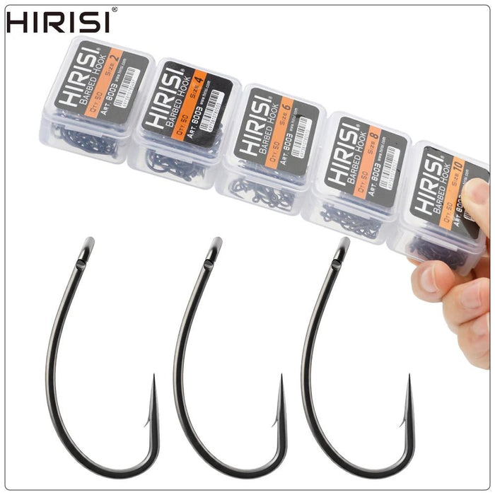 Karper Haken 100 stuks – RVS High Carbon Vishaak met weerhaak en oog - Bivakshop