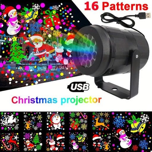 Kerstlaserprojector – 16 patronen – draaibaar & spatwaterdicht - Bivakshop