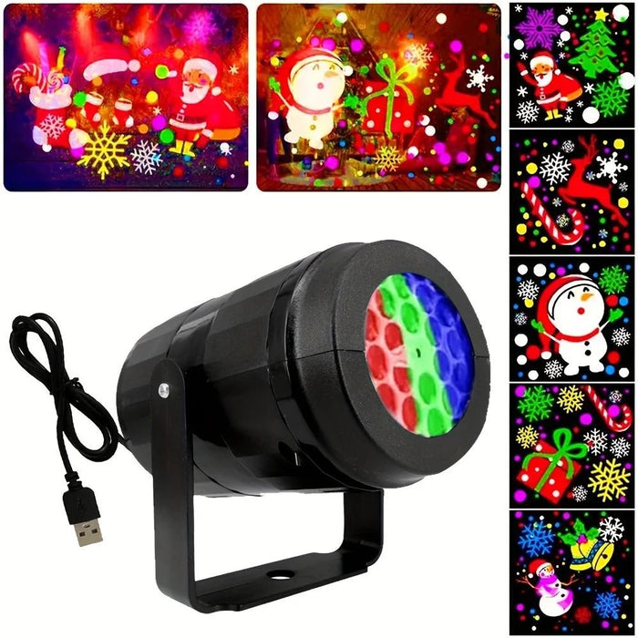 Kerstlaserprojector – 16 patronen – draaibaar & spatwaterdicht - Bivakshop