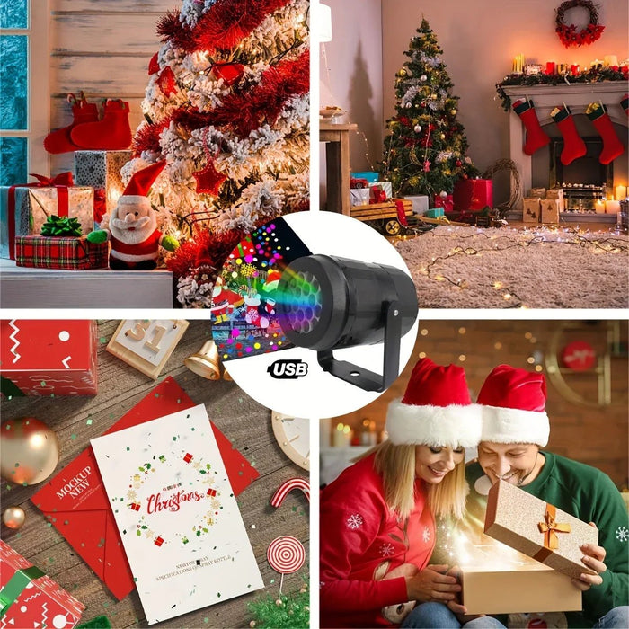 Kerstlaserprojector – 16 patronen – draaibaar & spatwaterdicht - Bivakshop