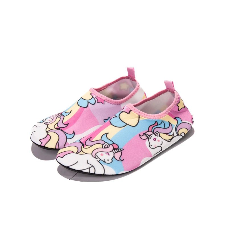 Kids Water Sport Beach Swimming Socks Girl Thin Multi Prints Anti Slip Fitness Yoga Dance Swim Surf Diving Underwater Shoes - Bivakshop