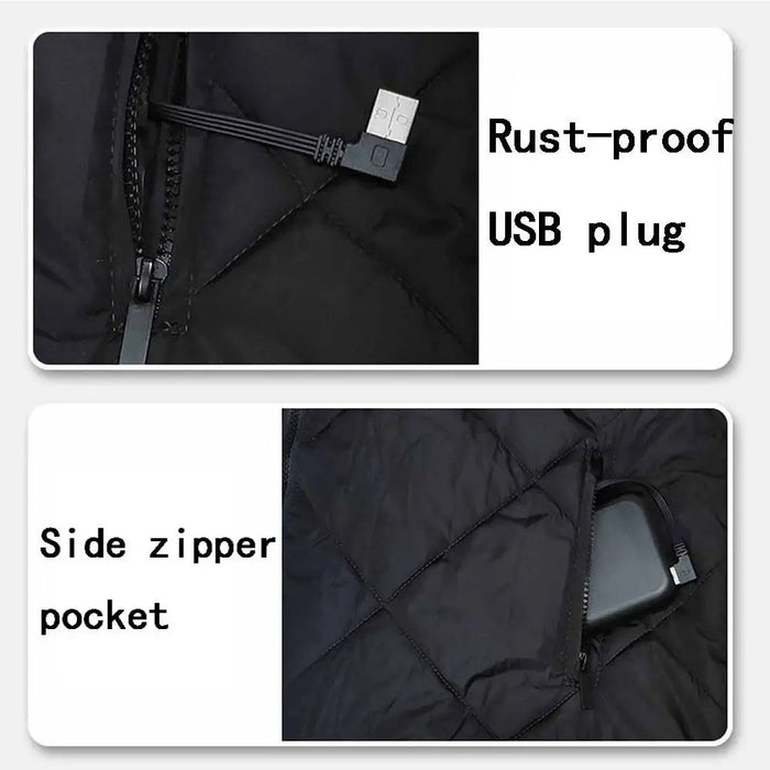 Kinderverwarmingsvest - 13 verwarmingszones - USB oplaadbaar & wasbaar - Bivakshop