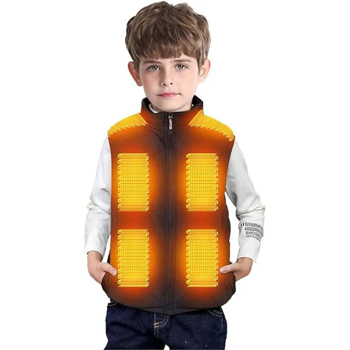 Kinderverwarmingsvest - 13 verwarmingszones - USB oplaadbaar & wasbaar - Bivakshop