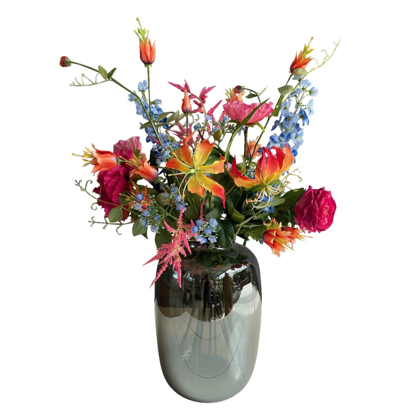 Kunstbloemen - Boeket L - Colourful Glam - 80Cm - Bivakshop