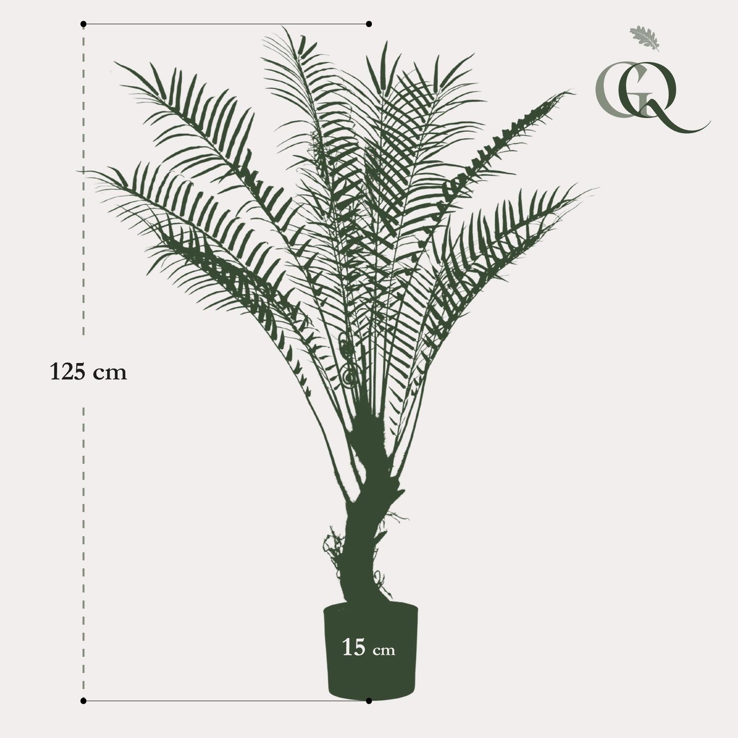 Kunstplant - Boomvaren - X15 - 125 cm - Bivakshop