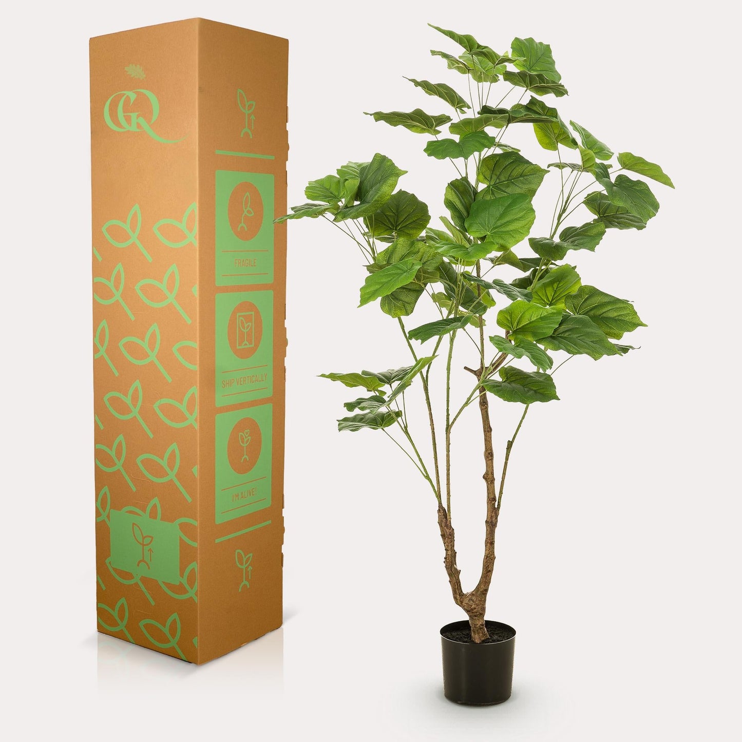 Kunstplant - Ficus Umbellata - Afrikaanse Vijg - 125Cm - Bivakshop