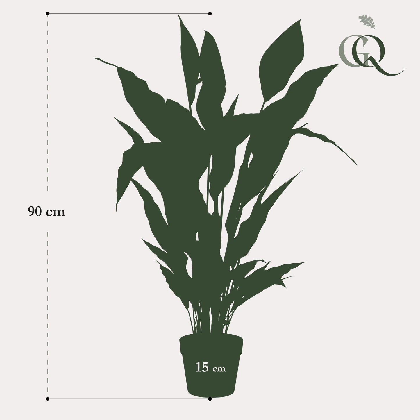Kunstplant - Spathiphyllum - Lepelplant - 90Cm - Bivakshop