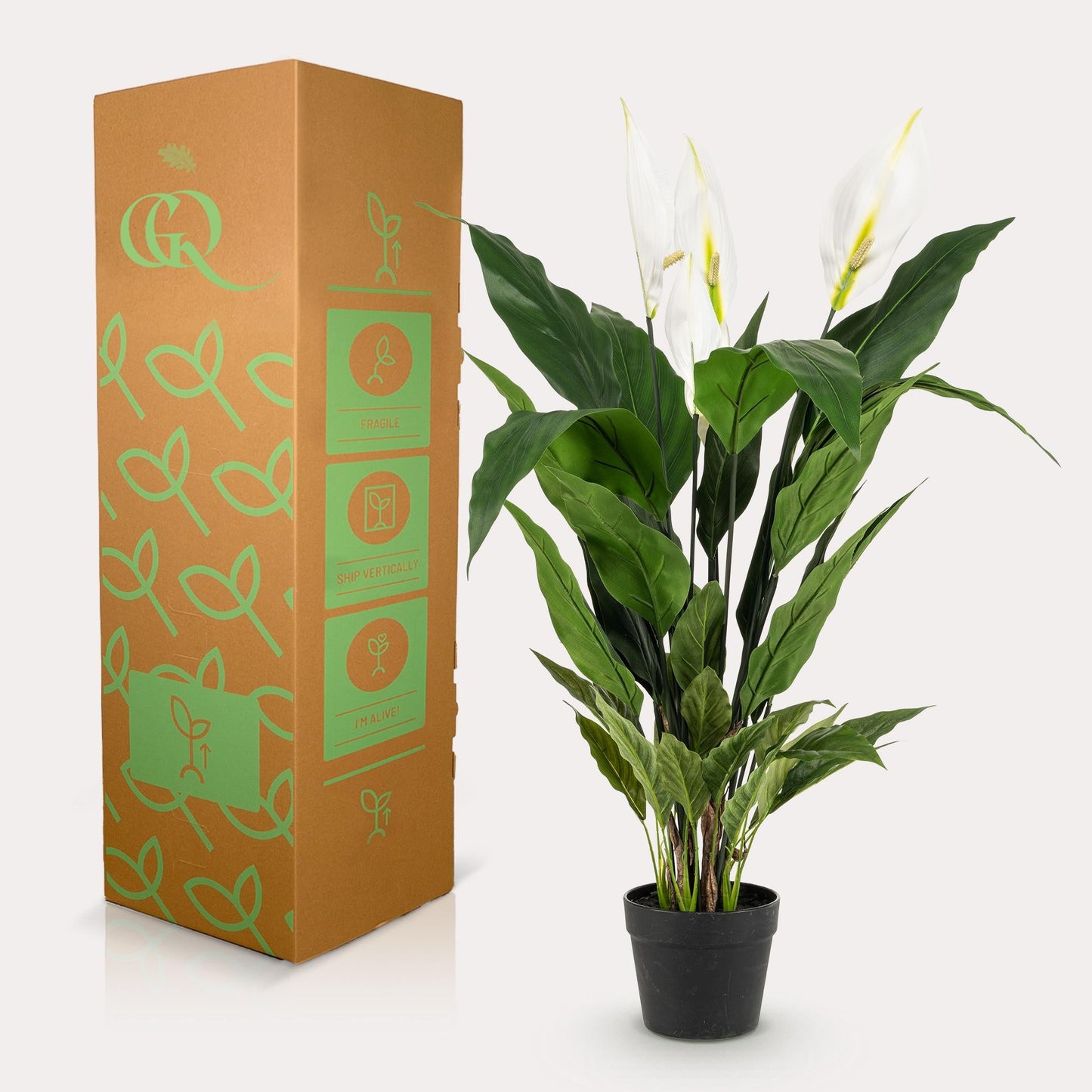 Kunstplant - Spathiphyllum - Lepelplant - 90Cm - Bivakshop