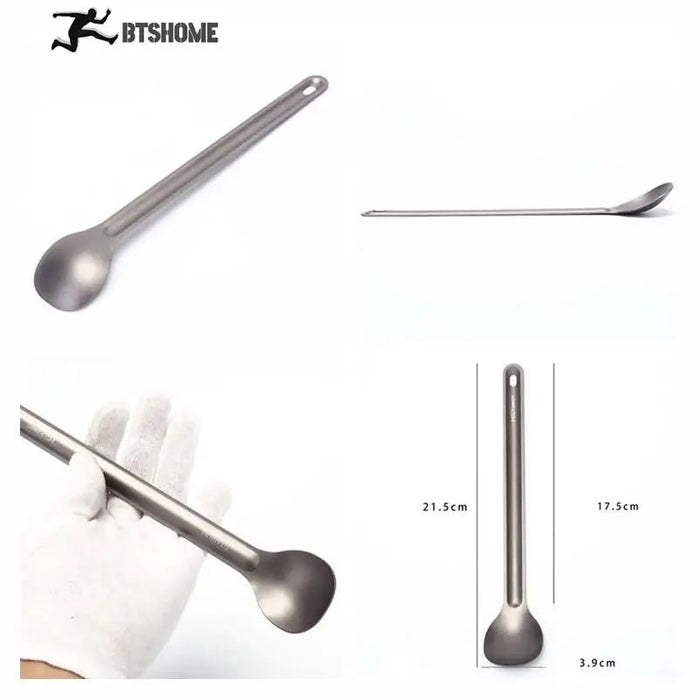 Lang handvat titanium lepel – Ultralicht & outdoor bestek - Bivakshop