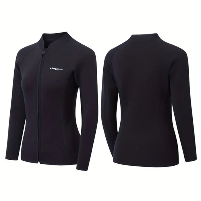 Lange mouw rits neopreen top 3mm - Medium stretch water sport top - Voor vrouwen - Bivakshop