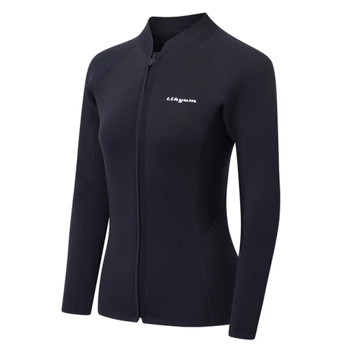 Lange mouw rits neopreen top 3mm - Medium stretch water sport top - Voor vrouwen - Bivakshop