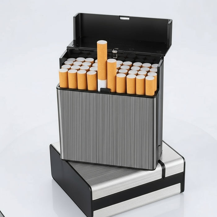 Luxe metalen sigarettenkoker automatische klephoes