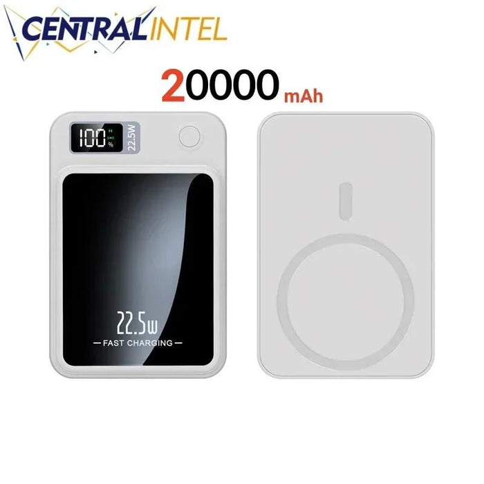 Magnetische draadloze oplader - Powerbank 22 5w 30000mah - iPhone 15 14 13 12 pro - Bivakshop