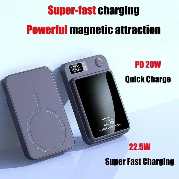 Magnetische draadloze oplader - Powerbank 22 5w 30000mah - iPhone 15 14 13 12 pro - Bivakshop