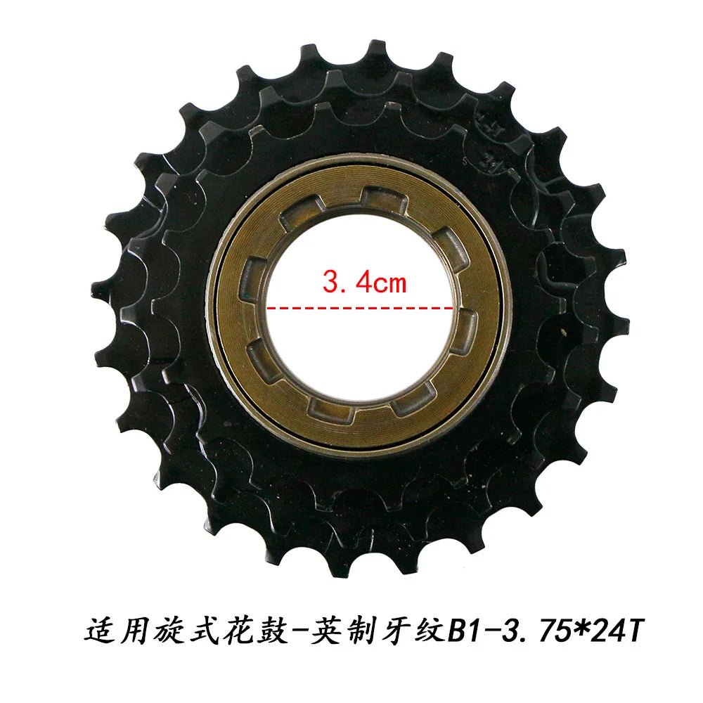 Meijun - Fiets vrijloop 3 speed 12 18t stalen schakelwiel - Voor mtb met roterende naaf - Bivakshop
