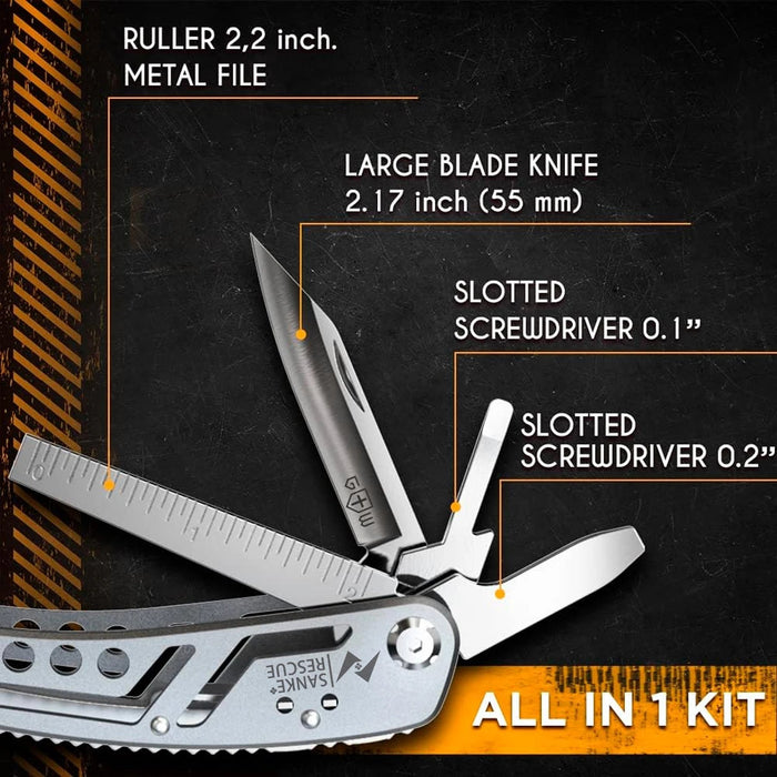 Multifunctionele multitool – Inklapbaar EDC mes – Tang & snijder voor outdoor & kluswerk - Bivakshop