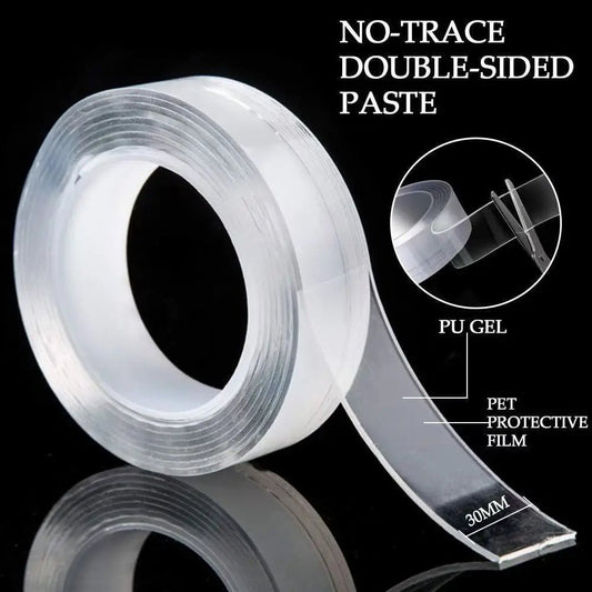 Nano tape dubbelzijdig klevend - Wasbare, traceless en waterdichte tape voor badkamer & keuken - Bivakshop
