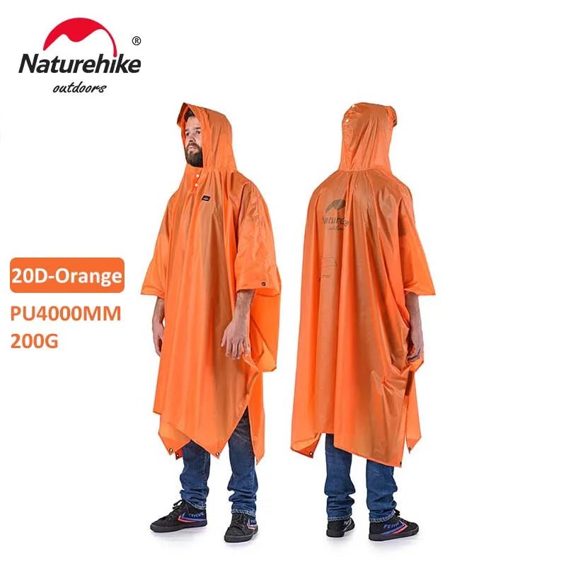 Naturehike 3 - in - 1 multifunctionele poncho – Waterdichte regenjas, zonnescherm & campingmat - Bivakshop