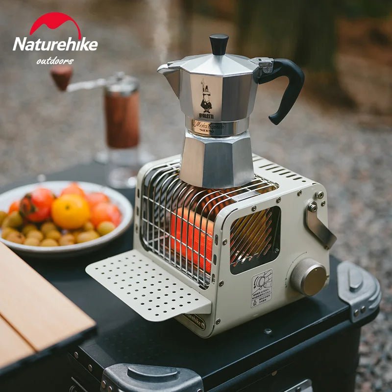 Naturehike campingheater – 1100W draagbare gasbrander voor koffie, thee & verwarming - Bivakshop