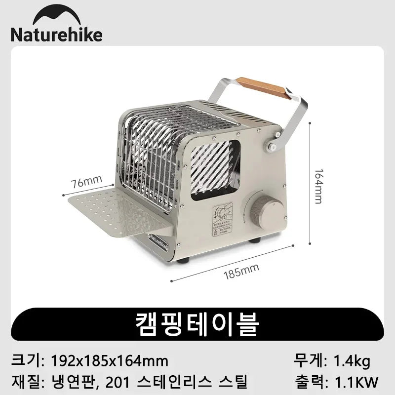 Naturehike campingheater – 1100W draagbare gasbrander voor koffie, thee & verwarming - Bivakshop