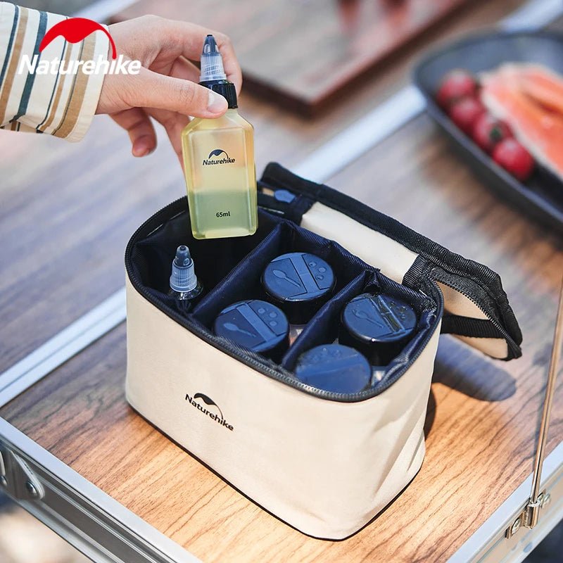 Naturehike kruidenfles set – 6/8 delige draagbare specerijen dispenser – Camping & bbq keuken gadget - Bivakshop