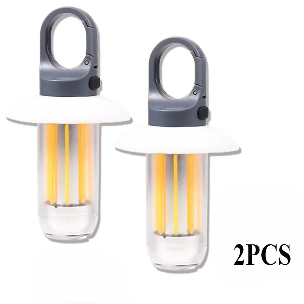 Oplaadbare LED campinglamp – Superheldere draagbare lamp met 5 lichtstanden en haakdesign - Bivakshop