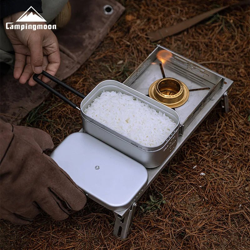 Opvouwbare aluminium lunchbox – Hittebestendig en compact voor outdoor & camping - Bivakshop