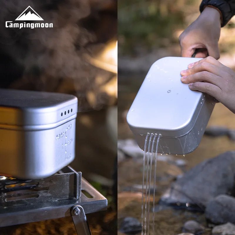 Opvouwbare aluminium lunchbox – Hittebestendig en compact voor outdoor & camping - Bivakshop