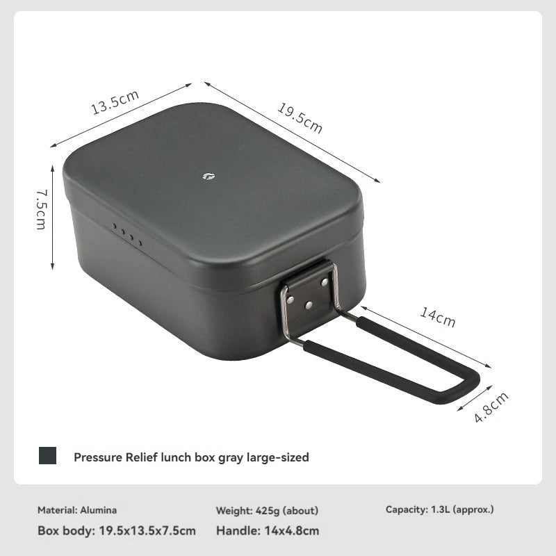 Opvouwbare aluminium lunchbox – Hittebestendig en compact voor outdoor & camping - Bivakshop