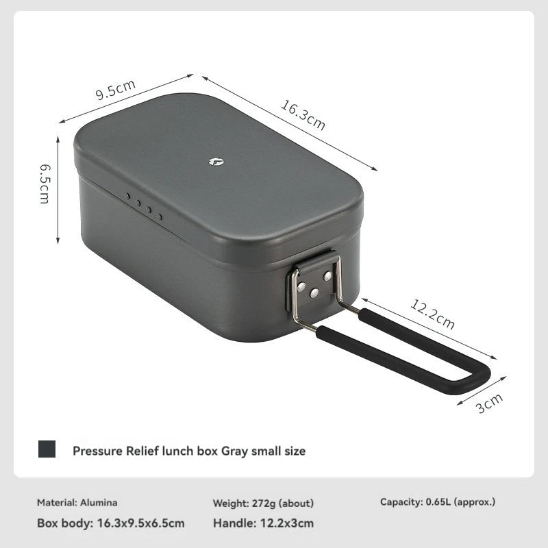 Opvouwbare aluminium lunchbox – Hittebestendig en compact voor outdoor & camping - Bivakshop
