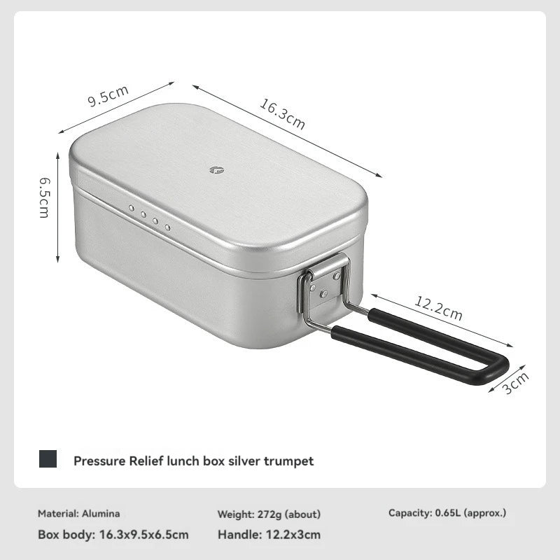 Opvouwbare aluminium lunchbox – Hittebestendig en compact voor outdoor & camping - Bivakshop