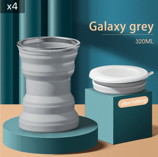 Opvouwbare siliconen beker – hittebestendig – lekvrij ontwerp - Bivakshop