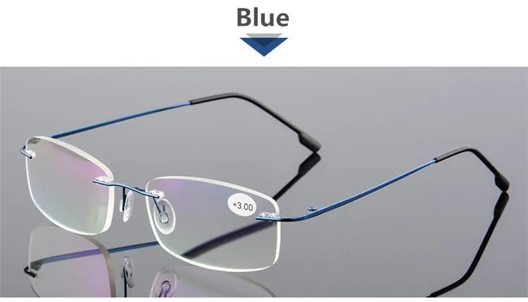 Opvouwbare superelastische titanen leesbril - Randloos design - Universeel - Bivakshop