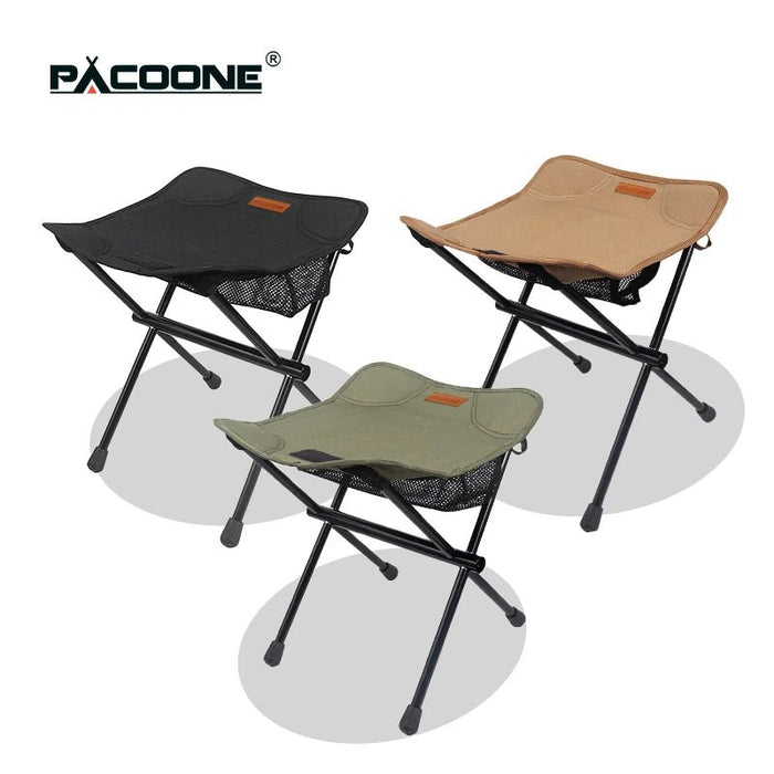 PACOONE outdoor draagbare opvouwbare kruk - lichtgewicht kampeerstoel vanaluminiumlegering - Bivakshop