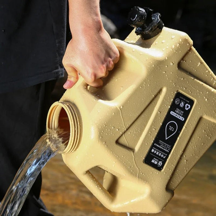 PE outdoor - wateremmer 12 L – vierkante draagbare watertank - Bivakshop