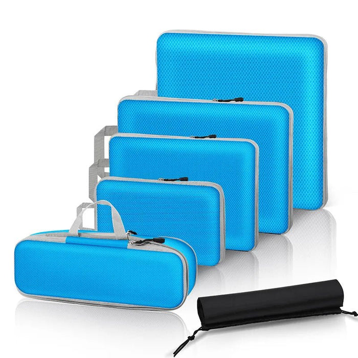 Reisset compressie organizers 6 - delig – lichtgewicht – met schoenentas - Bivakshop