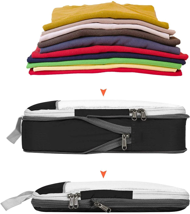 Reisset compressie organizers 6 - delig – lichtgewicht – met schoenentas - Bivakshop