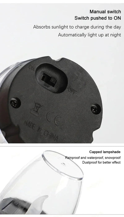Solar LED kaarslamp – waterdicht – oplaadbaar - Bivakshop