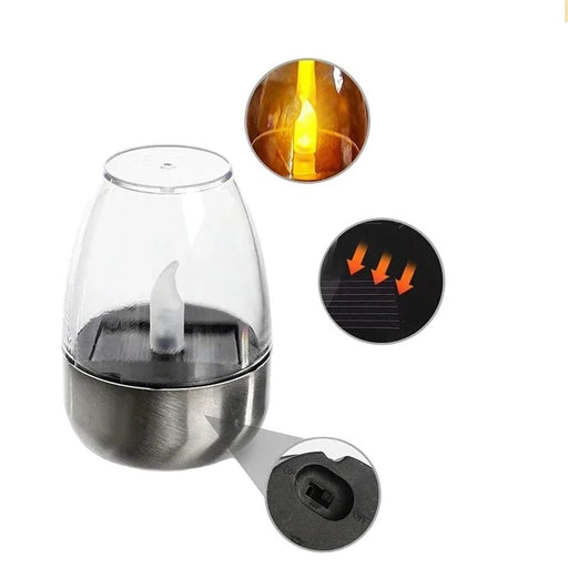 Solar LED kaarslamp – waterdicht – oplaadbaar - Bivakshop