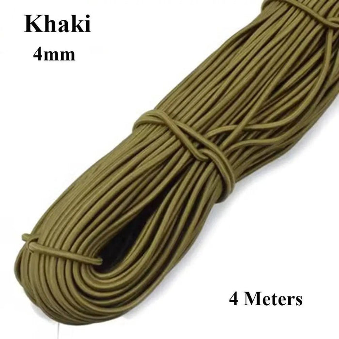 Sterk elastisch koord voor outdoor & DIY - 3mm/4mm multistrand elastisch touw in 4 kleuren - Bivakshop