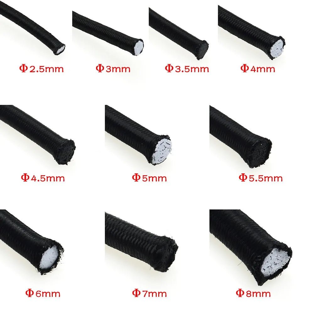 Sterke elastische koord - Voor DIY, tenten en kajakken - Meerdere diameters - Bivakshop