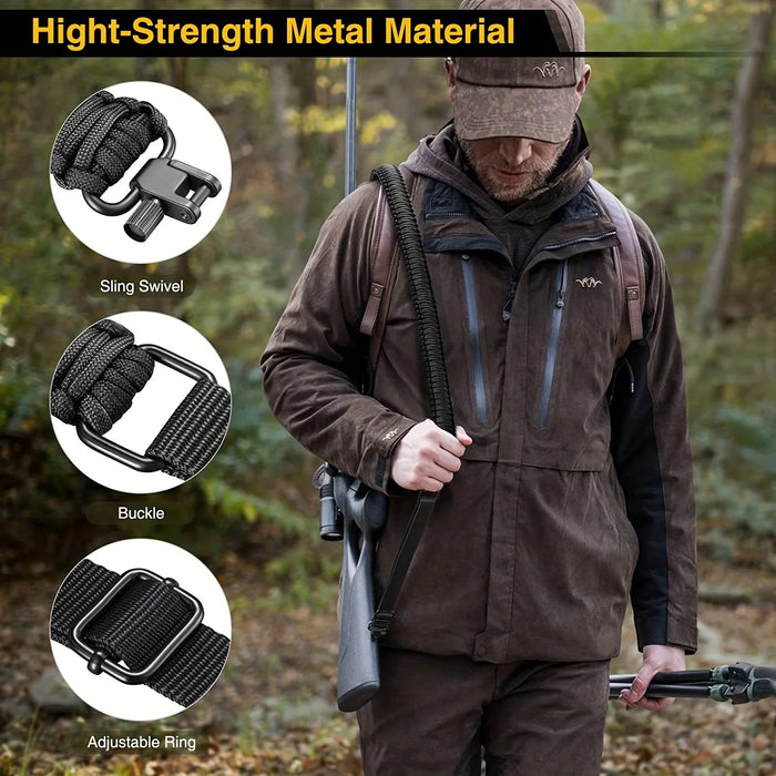 Tactical 550 paracord geweer draagriem – Verstelbaar, lichtgewicht en duurzaam - Bivakshop